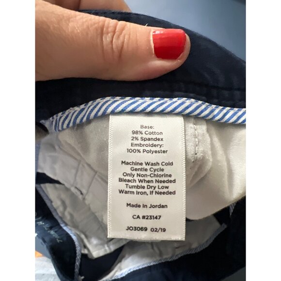 Talbots Starry Night Girlfriend Chino Shorts Patriotic Blue Red White - Picture 4 of 9